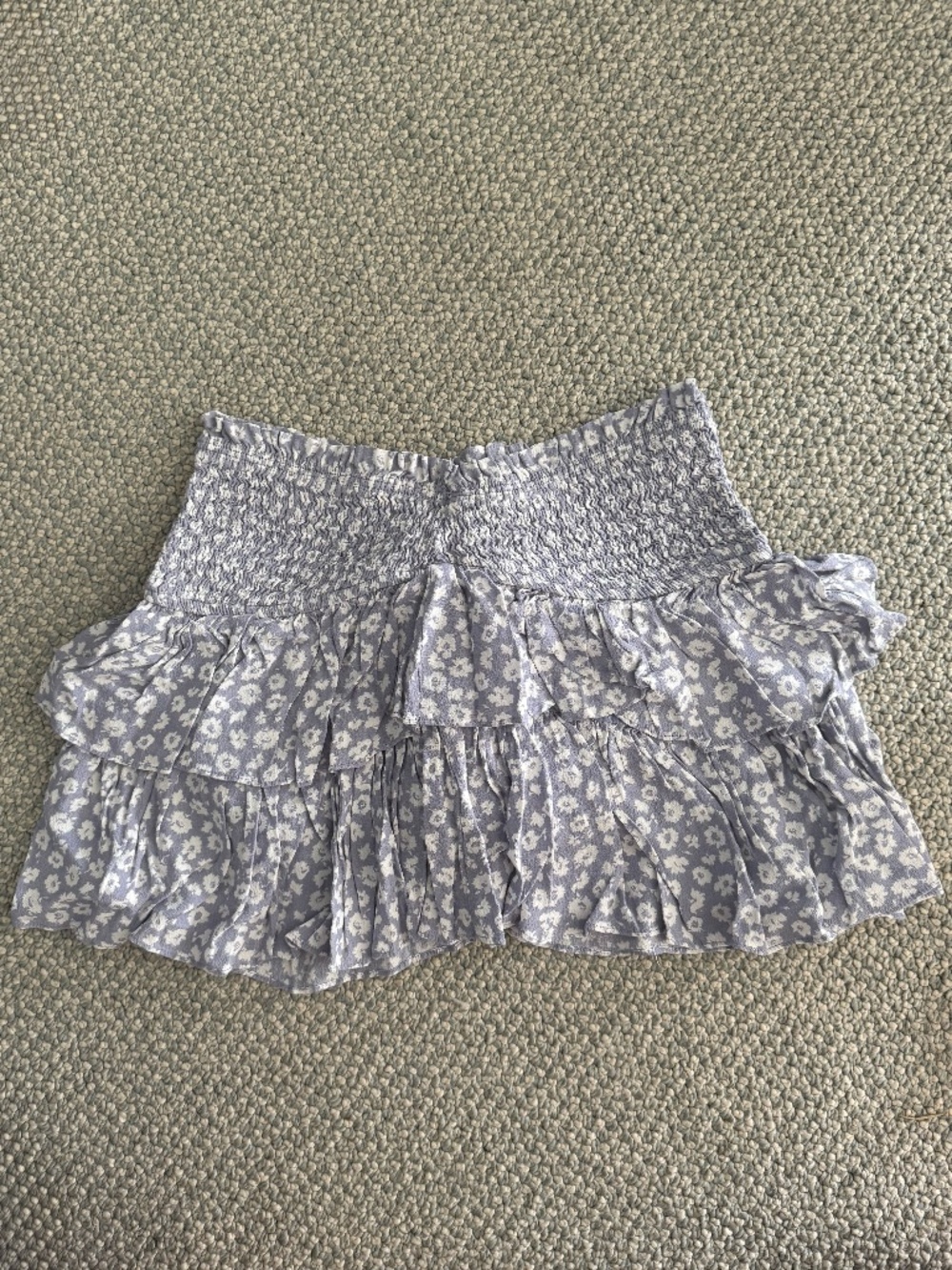 Floral Ruffle Mini Skirt